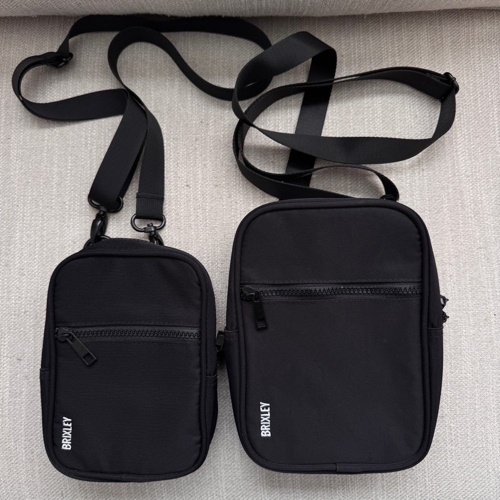 EUC Set of 2 Black Brixley Bags Convertible Crossbody Slings
